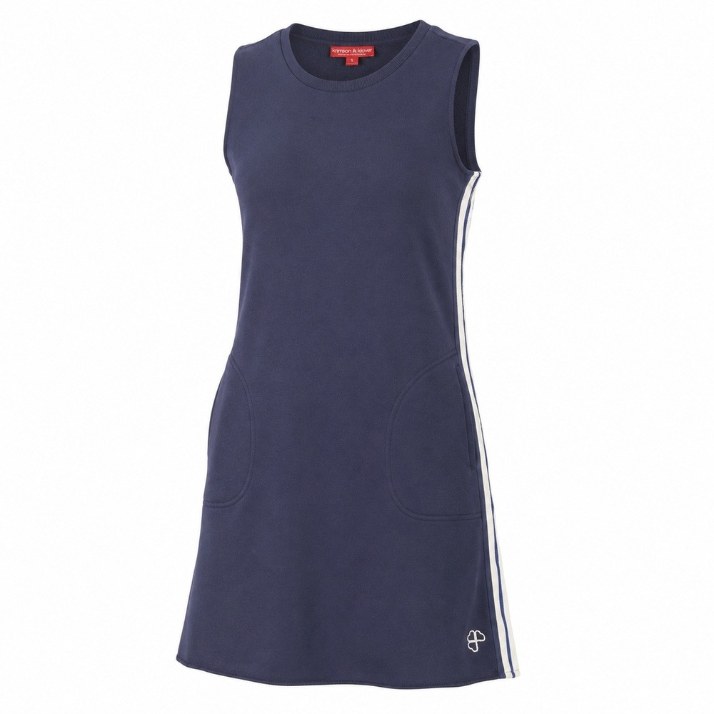 Krimson Klover Sadie Dress L Indigo NEW Side Stripe Athletic Athleisure Gorpcore